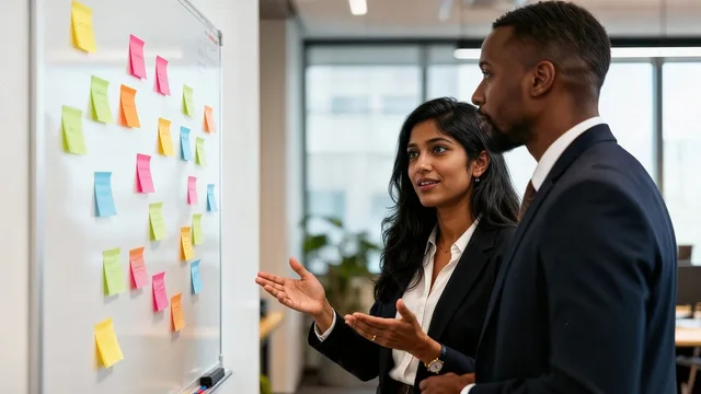team, office, board, grades, adhesives, meeting, strategy, business, professional, woman, men, communication, planning, success, job, environment, corporate, rose, yellow, blue, green, rose flower, discussion, generated by ai. Set content agencies service standards you can measure
