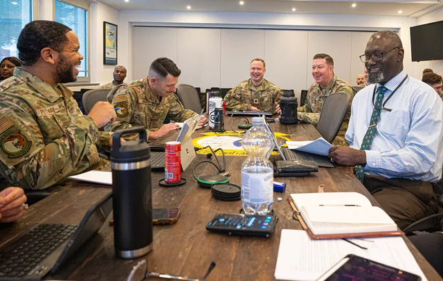 The 700th Contracting Squadron Leadership team attend a meeting about upcoming events at Kapaun Air Station, Germany, March 13, 2024. The 700th CONS leadership team manages a variety of tasks such as upcoming contracts, status of contracts and required items needed by units across the Kaiserslautern. Which content agencies supplier comparison method fits your buying team?